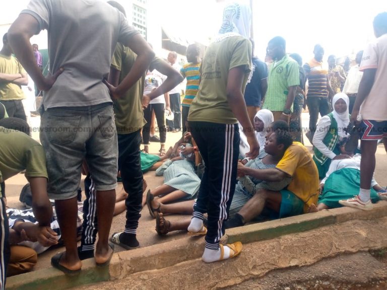 Over 30 students of Islamic SHS were hospitalized after police allegedly fired tear gas at them during a protest