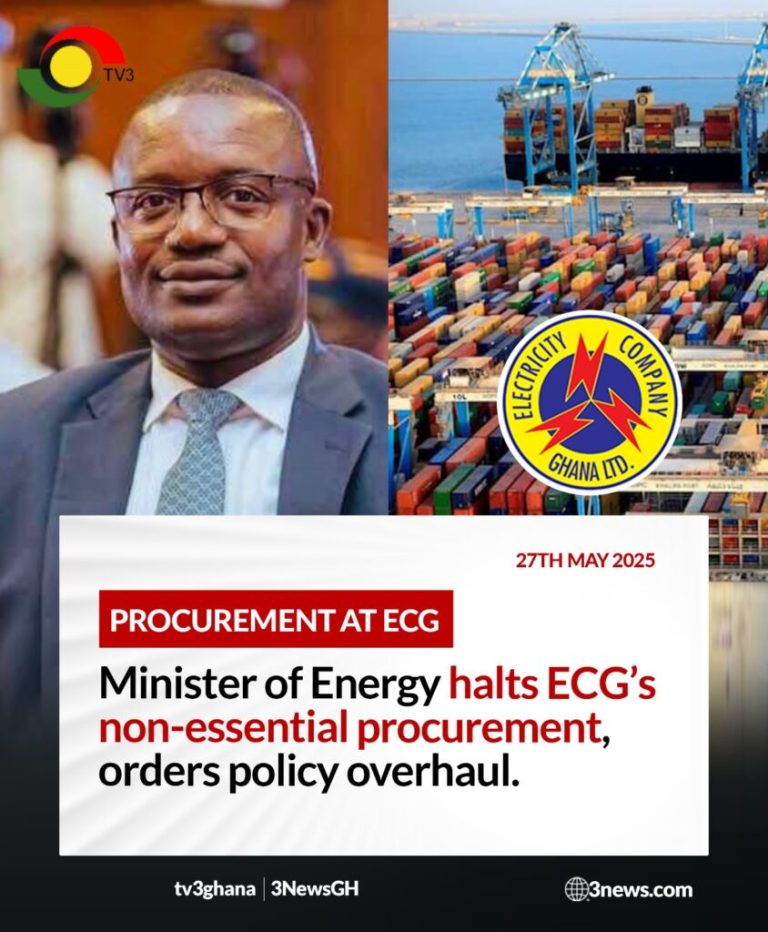 Suspend non-essential procurements, suppliers must clear deliveries – Energy Minister directs ECG