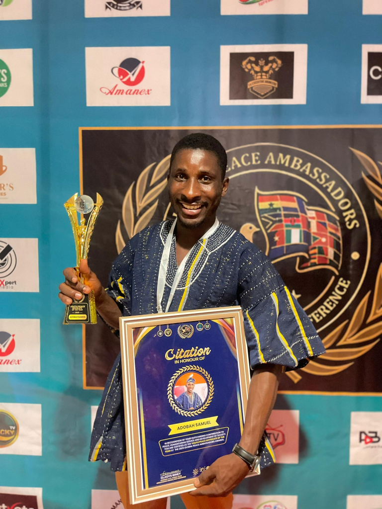 Global Peace Ambassadors Awards: Samuel Adobah Honored as Youth Peace Advocacy of the Year